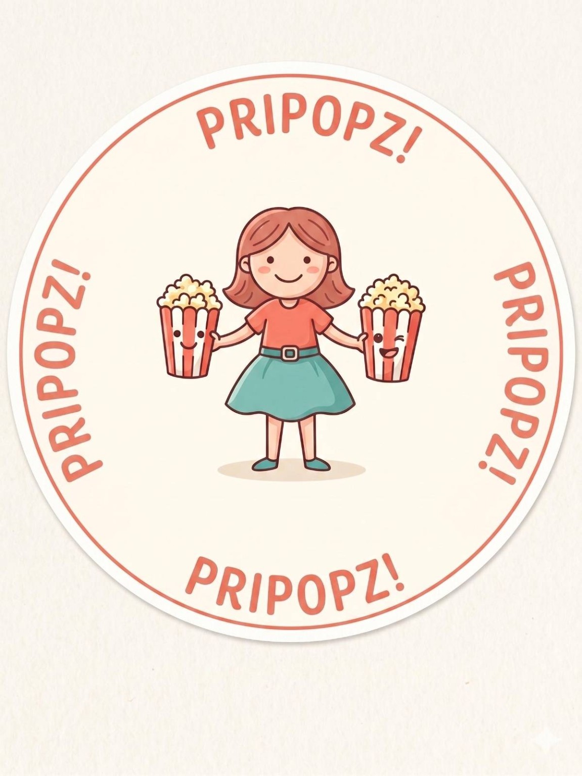 PriPopz round sticker logo